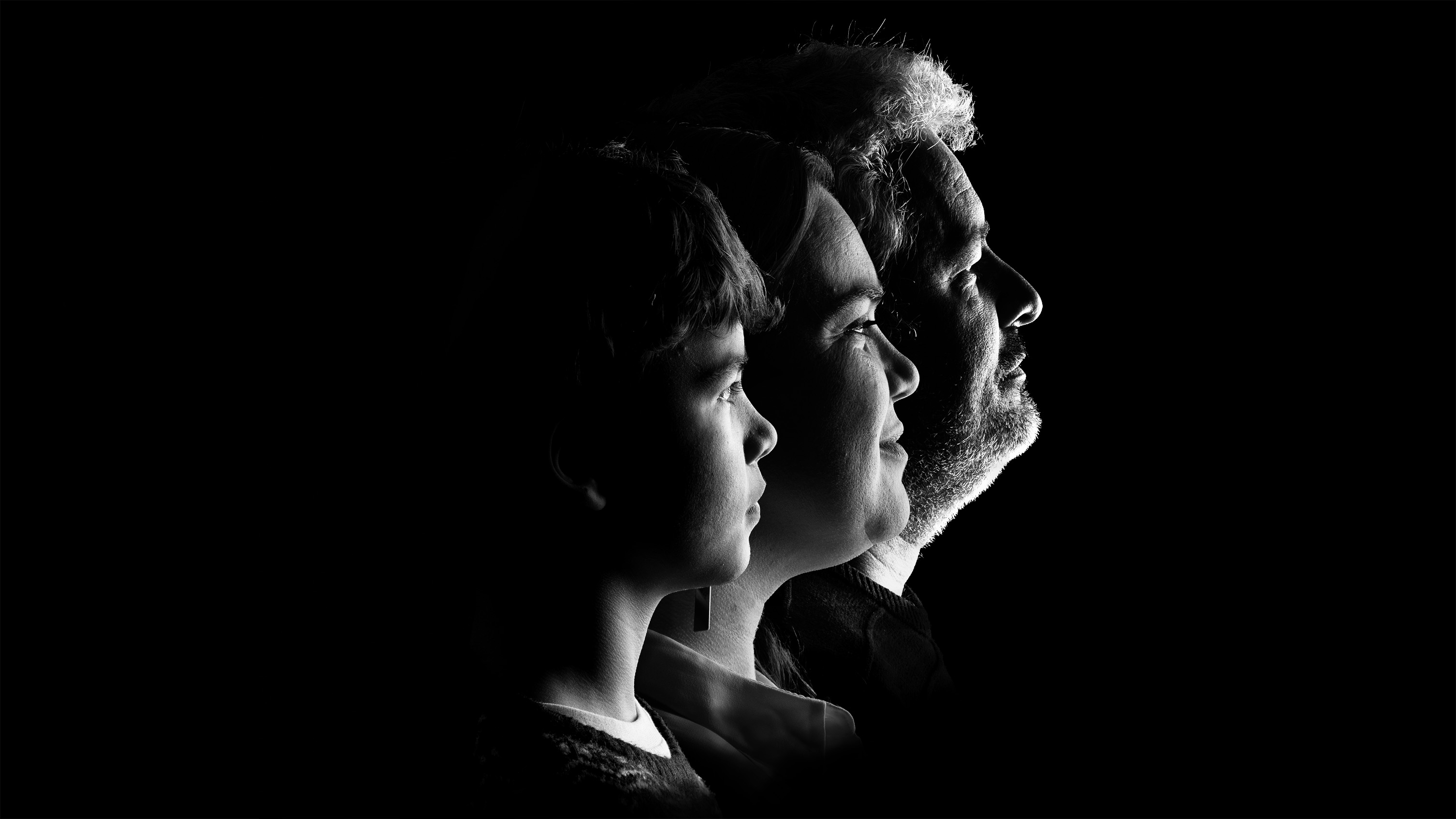 Photo de famille de profil